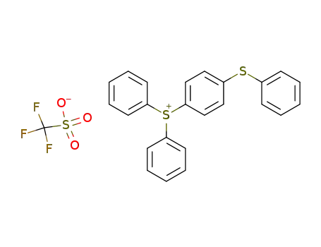 Molecular Structure of 111281-12-0 ((4-PHENYLTHIOPHENYL)DIPHENYLSULFONIUM TRIFLATE)