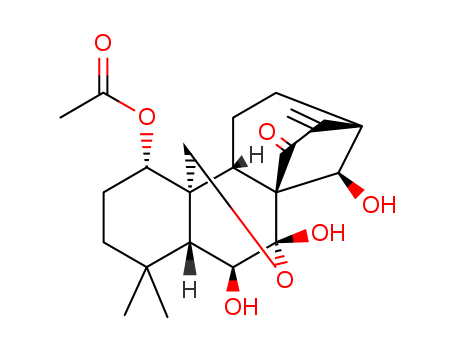 28957-08-6,lasiokaurin,Kaur-16-en-15-one,7a,20-epoxy-1a,6b,7,14-tetrahydroxy-, 1-acetate, (14R)- (8CI); 6,11b-(Epoxymethano)-6a,9-methano-1H-cyclohepta[a]naphthalene,kaur-16-en-15-one deriv.; Lasiodin; Lasiokaurin; NSC 250683
