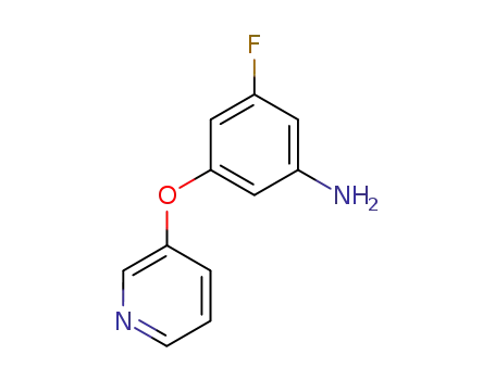 Molecular Structure of 791644-59-2 (3-Fluoro-5-(3-pyridinyloxy)benzenamine)