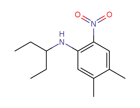 Molecular Structure of 56038-88-1 (N-(1-Ethylpropyl)-6-nitro-3,4-xylidin)