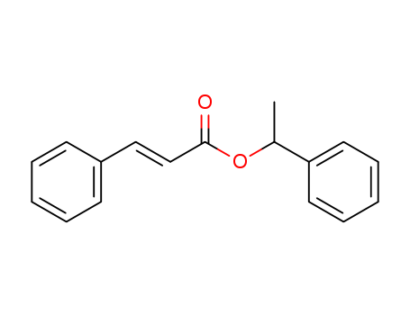 Molecular Structure of 199850-05-0 (2-Propenoic acid, 3-phenyl-, 1-phenylethyl ester, (2E)-)