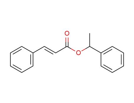 Molecular Structure of 199850-05-0 (2-Propenoic acid, 3-phenyl-, 1-phenylethyl ester, (2E)-)