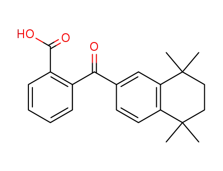 Molecular Structure of 116372-01-1 (Benzoic acid,
2-[(5,6,7,8-tetrahydro-5,5,8,8-tetramethyl-2-naphthalenyl)carbonyl]-)