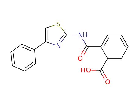 Molecular Structure of 71591-64-5 (2-([(4-PHENYL-1,3-THIAZOL-2-YL)AMINO]CARBONYL)BENZOIC ACID)