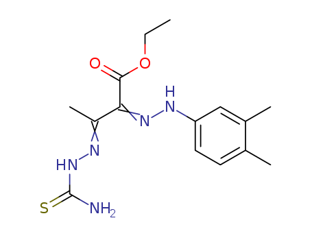 29783-86-6,ethyl (2Z)-3-(2-carbamothioylhydrazinylidene)-2-[2-(3,4-dimethylphenyl)hydrazinylidene]butanoate,Butyricacid, 2,3-dioxo-, ethyl ester, 2-(3,4-xylylhydrazone), 3-(thiosemicarbazone)(8CI); NSC 134637