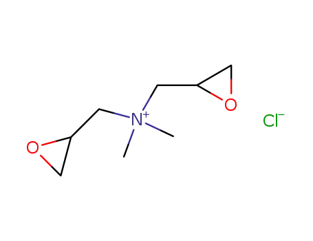 Molecular Structure of 73466-59-8 (Oxiranemethanaminium, N,N-dimethyl-N-(oxiranylmethyl)-, chloride)
