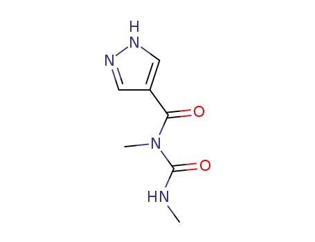 Molecular Structure of 80981-25-5 (1,3-Dimethyl-1-(1H-pyrazole-4-carbonyl)-urea)