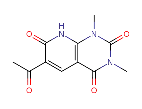 Molecular Structure of 74115-56-3 (6-Acetyl-1,3-dimethyl-1H,8H-pyrido[2,3-d]pyrimidine-2,4,7-trione)