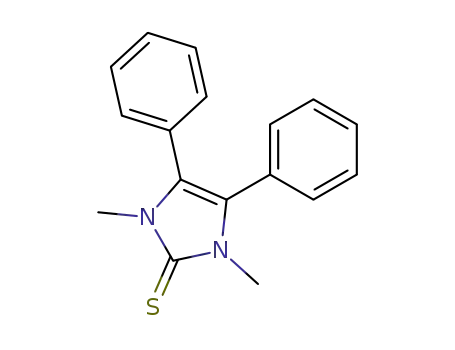Molecular Structure of 16459-85-1 (1,3-dimethyl-4,5-diphenyl-1,3-dihydro-2H-imidazole-2-thione)