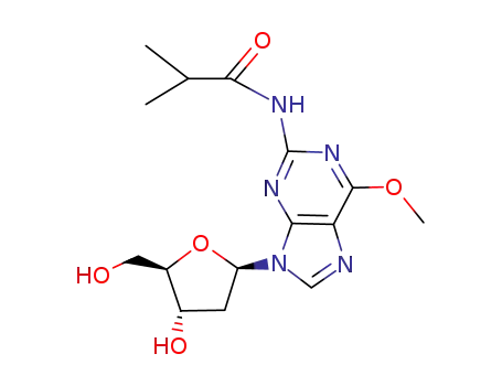 Molecular Structure of 82921-45-7 (2'-deoxy-N<sup>2</sup>-isobutyryl-O<sup>6</sup>-methylguanosine)