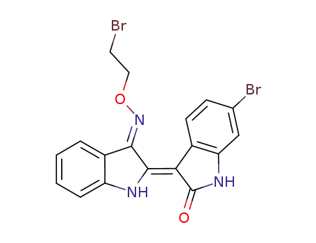 Molecular Structure of 1067884-35-8 ((2′Z-3′E)-6-bromoindirubin-3′-[O-(2-bromoethyl)oxime])