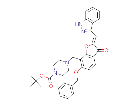 tert-butyl (Z)-4-({2-[(1H-indazol-3-yl)methylene]-6-(benzyloxy)-3-oxo-2,3-dihydrobenzofuran-7-yl}methyl)piperazine-1-carboxylate