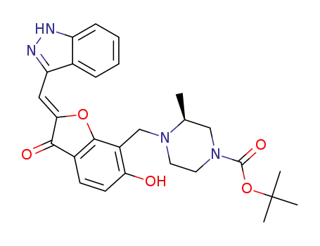 tert-butyl (Z)-4-({2-[(1H-indazol-3-yl)methylene]-6-hydroxy-3-oxo-2,3-dihydrobenzofuran-7-yl}methyl)-3-(S)-methylpiperazine-1-carboxylate