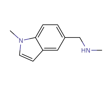 Molecular Structure of 709649-73-0 (N-METHYL-N-[(1-METHYL-1H-INDOL-5-YL)METHYL]AMINE)