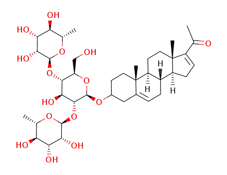Pregna-5,16-dien-20-one,3-[(O-6-deoxy-RL- mannopyranosyl-(1f2)-O-[6-deoxy-R-Lmannopyranosyl-( 1f4)]-â-D-glucopyranosyl)- oxy]-,(3â)- 