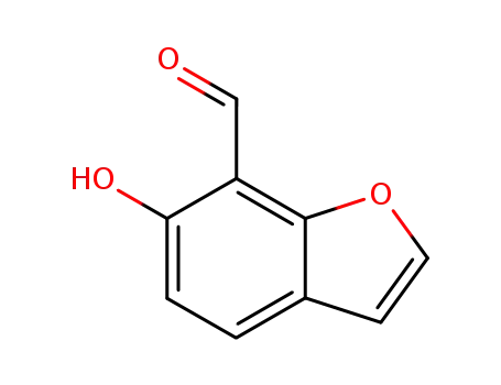 Molecular Structure of 59254-31-8 (7-Benzofurancarboxaldehyde,  6-hydroxy-)