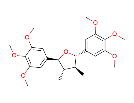 Molecular Structure of 137255-18-6 (Furan, tetrahydro-3,4-dimethyl-2,5-bis(3,4,5-trimethoxyphenyl)-,
(2S,3S,4S,5S)-)