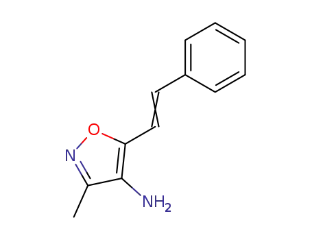 Molecular Structure of 53558-01-3 (4-Isoxazolamine, 3-methyl-5-(2-phenylethenyl)-)