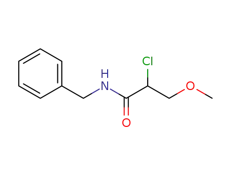 Molecular Structure of 1224928-22-6 (N-benzyl-2-chloro-3-methoxy-propionamide)