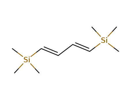 22430-47-3,Silane,1,1'-[(1E,3E)-1,3-butadiene-1,4-diyl]bis[1,1,1-trimethyl-,2,7-Disilaocta-3,5-diene,2,2,7,7-tetramethyl-, (E,E)- (8CI); Silane, (1E,3E)-1,3-butadiene-1,4-diylbis[trimethyl-(9CI); Silane, 1,3-butadiene-1,4-diylbis[trimethyl-, (E,E)-