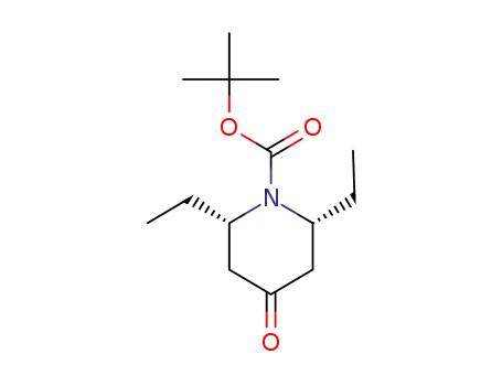 Molecular Structure of 1003843-30-8 (N-Boc-cis-2,6-Diethyl-4-piperidone)