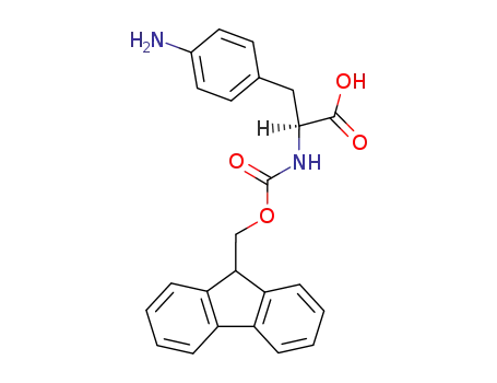 Molecular Structure of 95753-56-3 (Fmoc-4-Amino-L-phenylalanine)