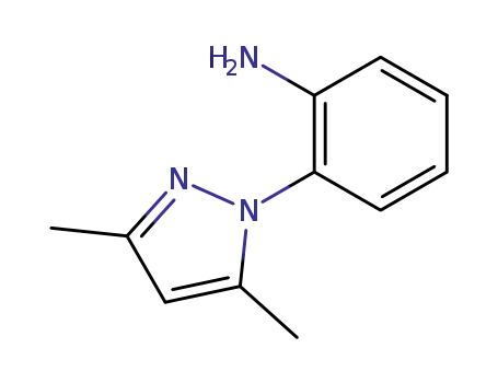 Molecular Structure of 60418-47-5 ([2-(3,5-DIMETHYL-1H-PYRAZOL-1-YL)PHENYL]AMINE)