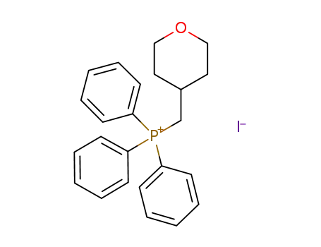 Molecular Structure of 745052-92-0 (Triphenyl[(tetrahydro-2H-pyran-4-yl)methyl]phosphonium iodide)