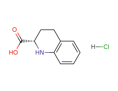 Molecular Structure of 63430-98-8 (L-1,2,3,4-Tetrahydro-quinoline-2-carboxylic acid hydrochloride)