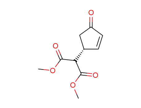 Molecular Structure of 110027-73-1 (Propanedioic acid, (4-oxo-2-cyclopenten-1-yl)-, dimethyl ester)