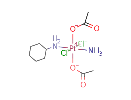 Azane;cyclohexanamine;dichloroplatinum(2+);diacetate