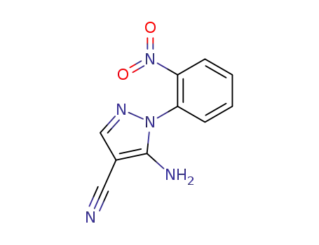 Molecular Structure of 65973-69-5 (5-Amino-1-(2-nitrophenyl)-1H-pyrazole-4-carbonitrile)