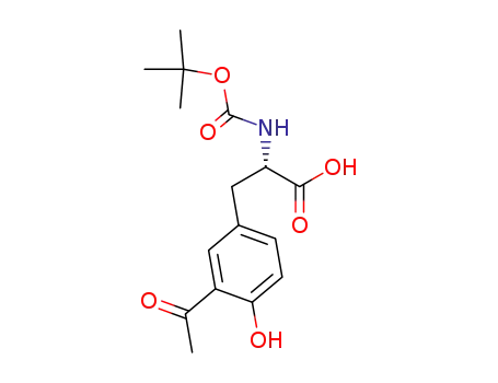 N-(tert-butyloxycarbonyl)-3-(3-acetyl-4-hydroxyphenyl)-L-alanine