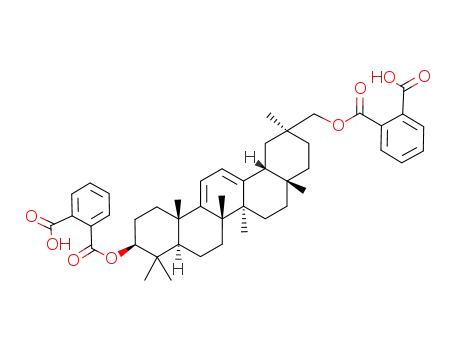 Molecular Structure of 102416-28-4 (18-olean-9(11),12-diene-3,30-diol dihemiphthalate)