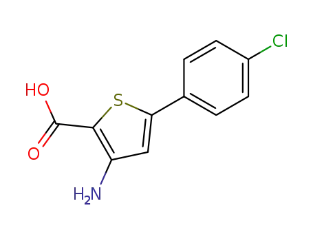Molecular Structure of 187949-86-6 (3-amino-5-(4-chlorophenyl)-2-thiophenecarboxylic acid)