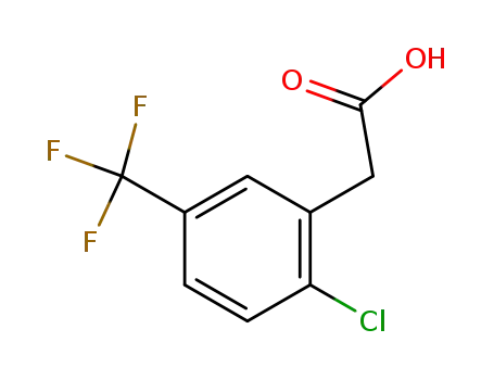 Molecular Structure of 22893-39-6 (2-Chloro-5-(trifluoromethyl)phenylacetic acid)