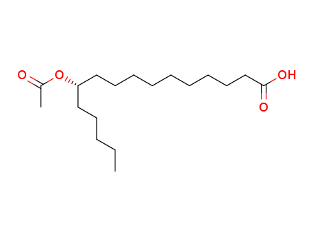 Molecular Structure of 197853-44-4 (Hexadecanoic acid, 11-(acetyloxy)-, (S)-)
