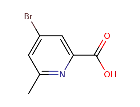 Molecular Structure of 886372-47-0 (4-BROMO-6-METHYL-PYRIDINE-2-CARBOXYLIC ACID)