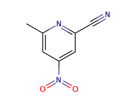 Molecular Structure of 30235-12-2 (2-Cyano-6-methyl-4-nitropyridine)