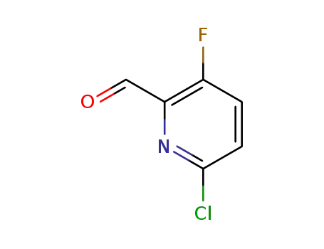 Molecular Structure of 884494-77-3 (2-CHLORO-5-FLUORO-6-FORMYLPYRIDINE)