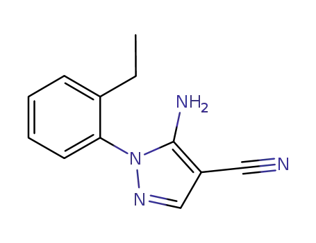 Molecular Structure of 792953-03-8 (1H-Pyrazole-4-carbonitrile,5-amino-1-(2-ethylphenyl)-(9CI))