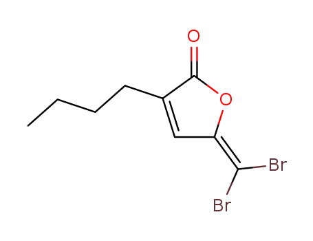 Molecular Structure of 174862-78-3 (2(5H)-Furanone, 3-butyl-5-(dibromomethylene)-)