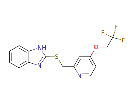 Molecular Structure of 103577-39-5 (1H-Benzimidazole, 2-[[[4-(2,2,2-trifluoroethoxy)-2-pyridinyl]methyl]thio]-)