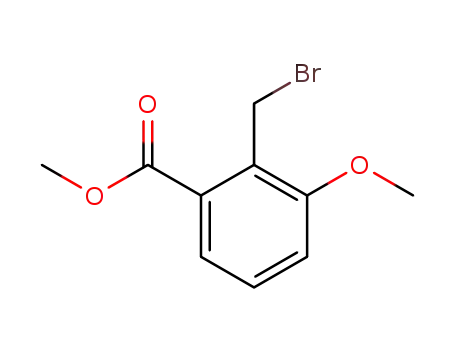Molecular Structure of 71887-28-0 (Methyl 2-bromomethyl-3-methoxybenzoate)
