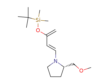 Molecular Structure of 250696-15-2 (4-(2-(S)-methoxymethyl-pyrrolidin-1-yl)-3-(tert-butyldimethylsiloxy)-1,3-butadiene)