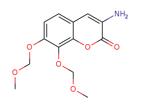 Molecular Structure of 1610522-97-8 (3-amino-7,8-bis(methoxymethoxy)-2H-chromen-2-one)