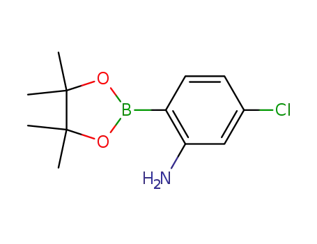 Molecular Structure of 863578-21-6 (2-AMINO-4-CHLOROPHENYL BORONIC ACID PINACOL ESTER)