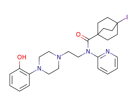 4-iodo-N-(2-(4-(2-hydroxyphenyl)piperazin-1-yl)ethyl)-N-(pyridin-2-yl)bicyclo[ 2.2.2]octane-1-carboxamide