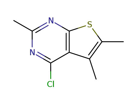 Molecular Structure of 83548-58-7 (4-CHLORO-2,5,6-TRIMETHYLTHIENO[2,3-D]PYRIMIDINE)