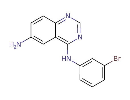 Molecular Structure of 169205-78-1 (N4-(3-BROMO-PHENYL)-QUINAZOLINE-4,6-DIAMINE)